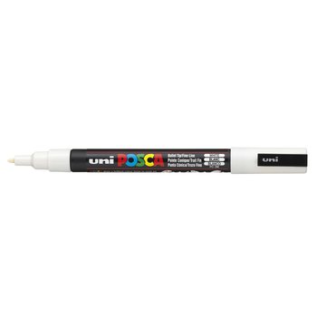 UNI-BALL POSCA MARQUEUR PC-3M Pointe fine Blanc