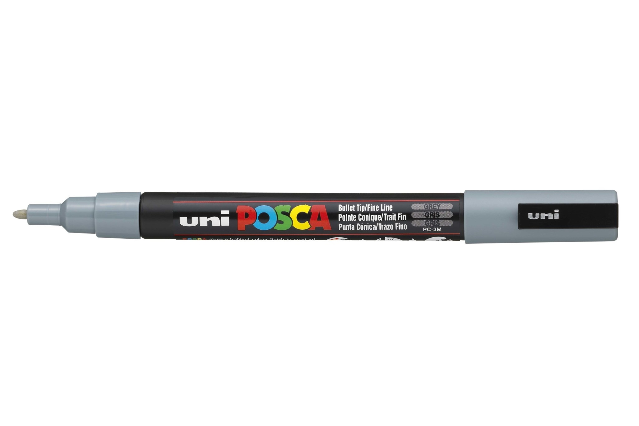 UNI-BALL Posca Marqueur pointe conique fine PC3M Gris