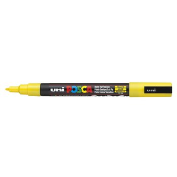 UNI-BALL POSCA MARQUEUR PC-3M Pointe fine Jaune