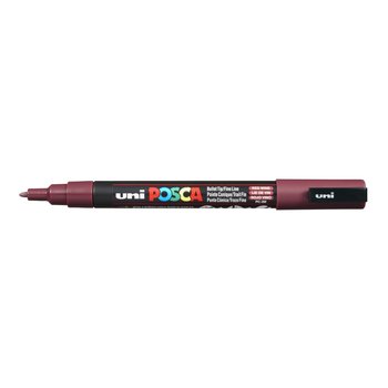 UNI-BALL POSCA MARQUEUR PC-3M Pointe fine Lie de Vin