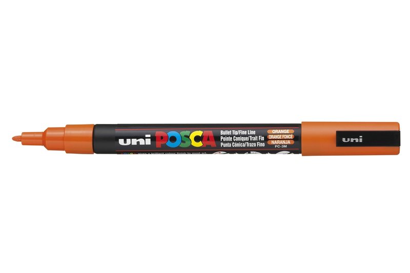 UNI-BALL POSCA MARQUEUR PC-3M Pointe fine Orange Foncé