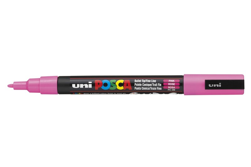 UNI-BALL POSCA MARQUEUR PC-3M Pointe fine Rose