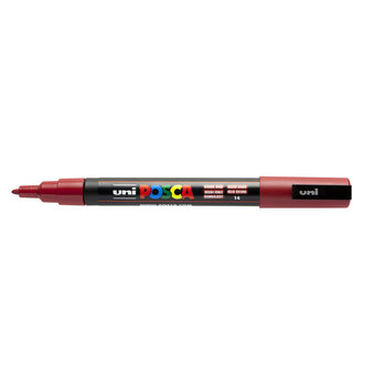 UNI-BALL POSCA MARQUEUR PC-3M Pointe fine Rouge foncé