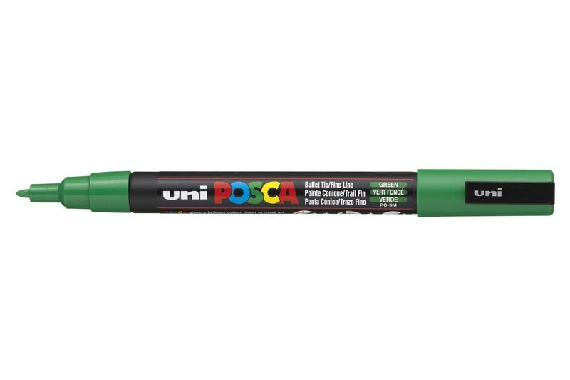 UNI-BALL POSCA MARQUEUR PC-3M Pointe fine Vert Foncé