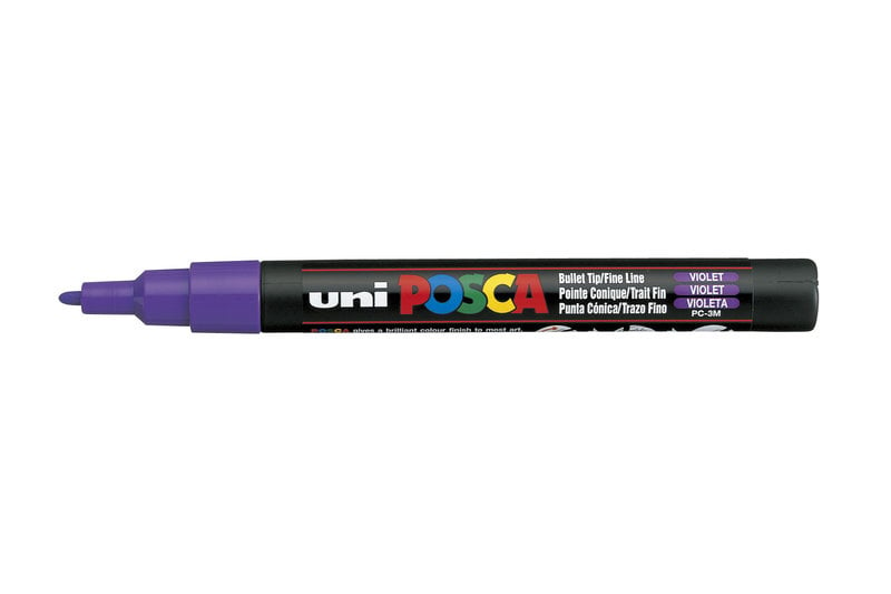 UNI-BALL POSCA MARQUEUR PC-3M Pointe fine Violet