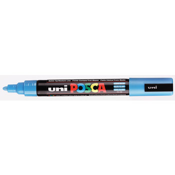 UNI-BALL POSCA MARQUEUR PC-5M Pointe moyenne Bleu Clair