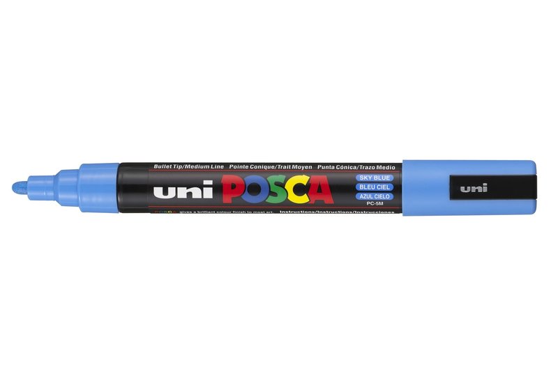 UNI-BALL Posca Marqueur pointe conique moyenne PC5M Bleu ciel