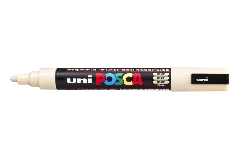 UNI-BALL POSCA MARQUEUR PC-5M Pointe moyenne Beige