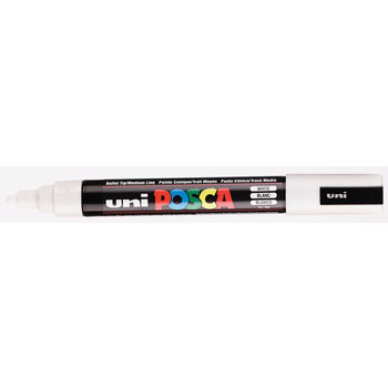 UNI-BALL POSCA MARQUEUR PC-5M Pointe moyenne Blanc