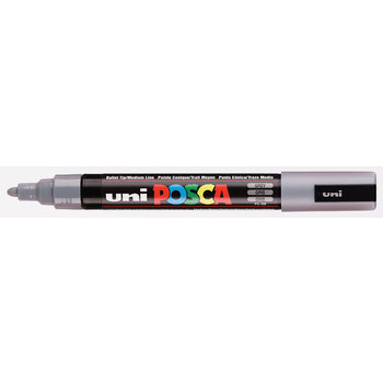 UNI-BALL POSCA MARQUEUR PC-5M Pointe moyenne Gris