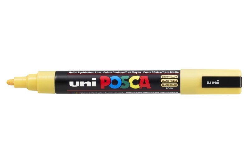 UNI-BALL POSCA MARQUEUR PC-5M Pointe moyenne Jaune Paille