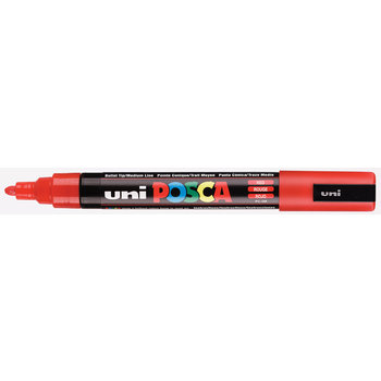 UNI-BALL POSCA MARQUEUR PC-5M Pointe moyenne Rouge