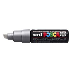 UNI-BALL Posca Marqueur pointe large biseautée PC8K Argent