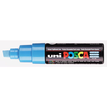 UNI-BALL POSCA MARQUEUR PC-8K Pointe large biseautée Bleu Clair