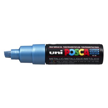 UNI-BALL Posca Marqueur pointe large biseautée PC8K Bleu Métal