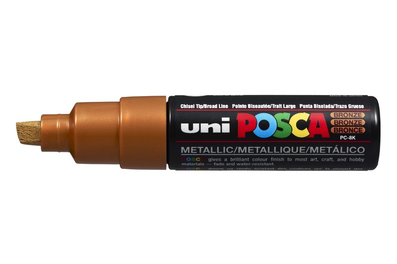 UNI-BALL POSCA MARQUEUR PC-8K Pointe large biseautée Bronze