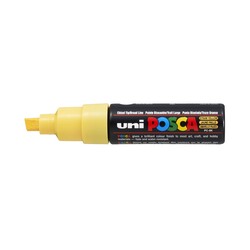 UNI-BALL Posca Marqueur pointe large biseautée PC8K Jaune Paille