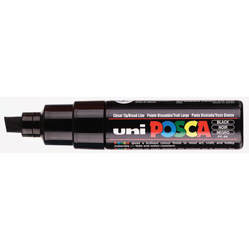 UNI-BALL Posca Marqueur pointe large biseautée PC8K Noir