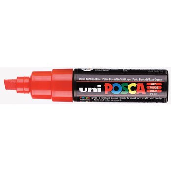 UNI-BALL Posca Marqueur pointe large biseautée PC8K Rouge