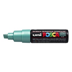 UNI-BALL Posca Marqueur pointe large biseautée PC8K Vert Métal