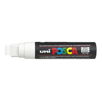 UNI-BALL Posca Marqueur pointe rectangulaire extra-large  PC17K Blanc