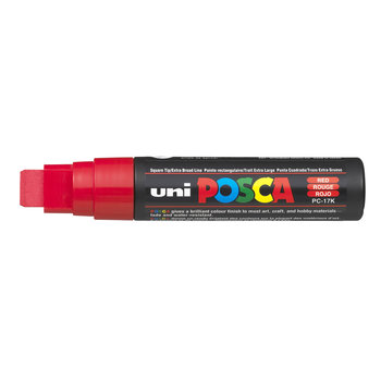 UNI-BALL Posca Marqueur pointe rectangulaire extra-large  PC17K Rouge