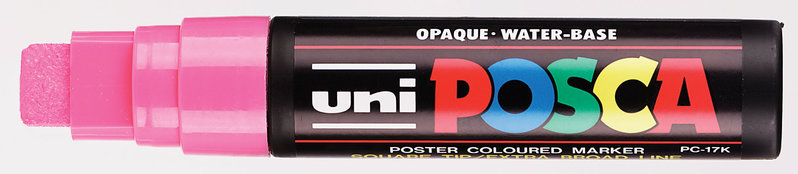 UNI-BALL Posca Marqueur pointe rectangulaire extra-large  PC17K Rose