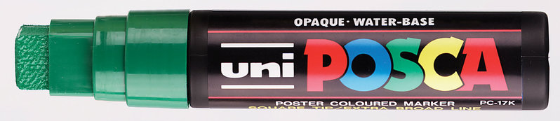 UNI-BALL Posca Marqueur pointe rectangulaire extra-large  PC17K Vert