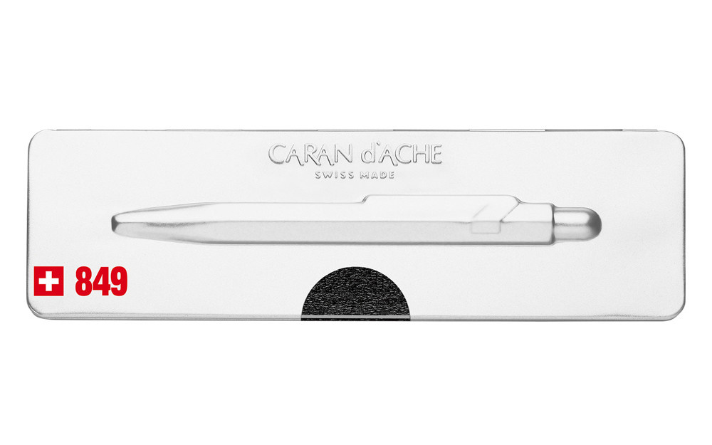 CARAN D'ACHE Stylo bille 849 Popline noir avec étui slimpack