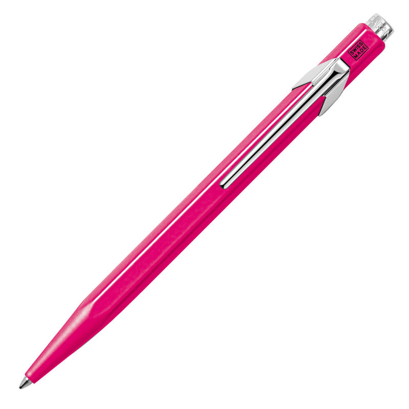 CARAN D'ACHE Stylo bille 849 Popline rose fluo avec étui slimpack