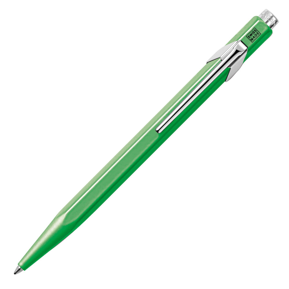 CARAN D'ACHE Stylo bille 849 Popline vert fluo avec étui slimpack