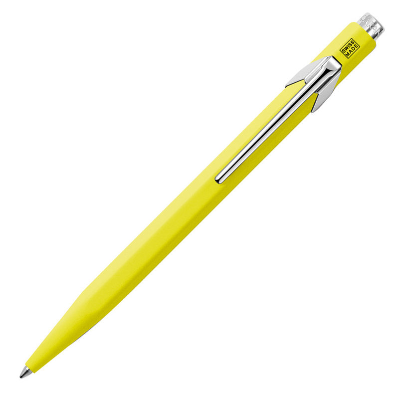 CARAN D'ACHE CARAN D'ACHE POPLINE Stylo Bille 849 Jaune fluo avec étui