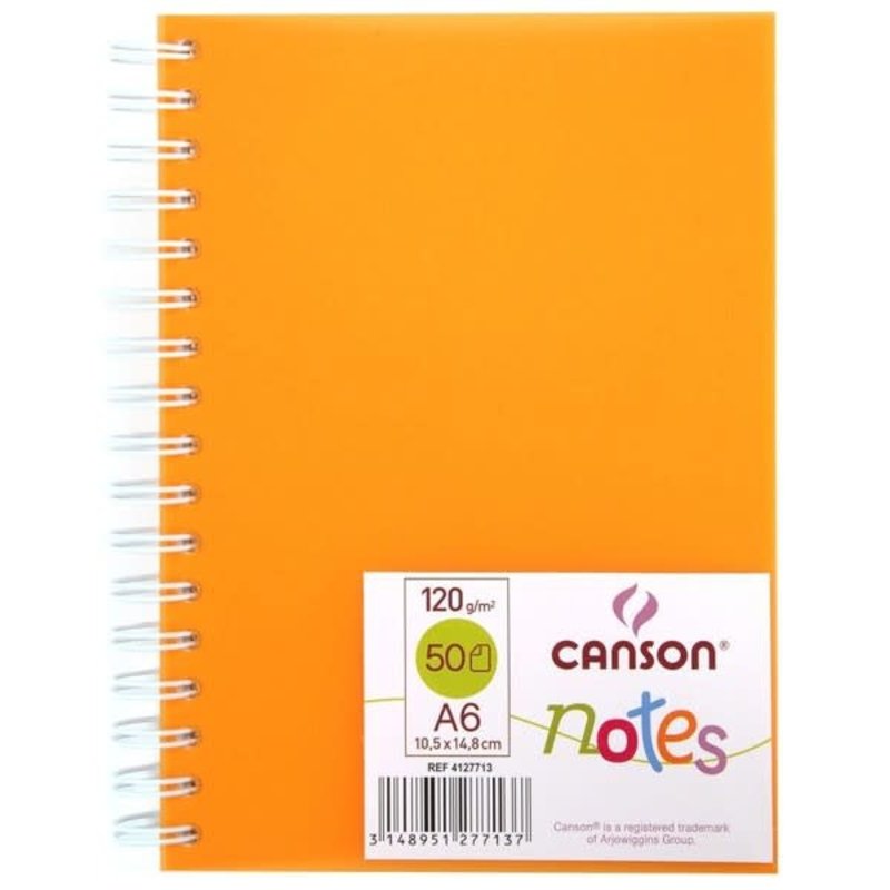 CANSON Carnet Spirale Notes 50Fl A6 120G Orange