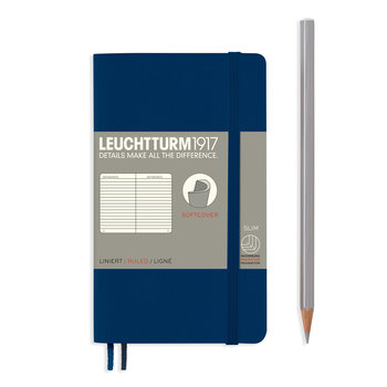 LEUCHTTURM 1917 Carnet de notes Couverture souple Bleu Marine, Pocket (A6), 123 p., ligné