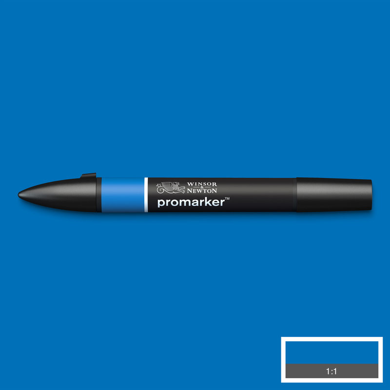 WINSOR & NEWTON PROMARKER W&N Marqueur double-pointe à base d'alcool Bleu franc (B555)