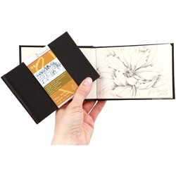 HAHNEMÜHLE Livre Croquis "D&S" noir,  140g/m², 19,5x19,5cm, 80feuilles