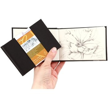 HAHNEMÜHLE Livre Croquis "D&S" noir,  140g/m², 19,5x19,5cm, 80feuilles
