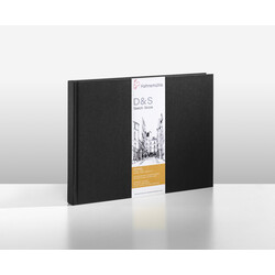 HAHNEMUHLE Livre Croquis "D&S" noir,  140g/m², DIN A4 paysage, 80feuilles
