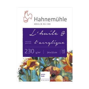 HAHNEMUHLE Bloc "L'Huile & l'Acrylique" 230g/m², 24x32cm, 10feuilles