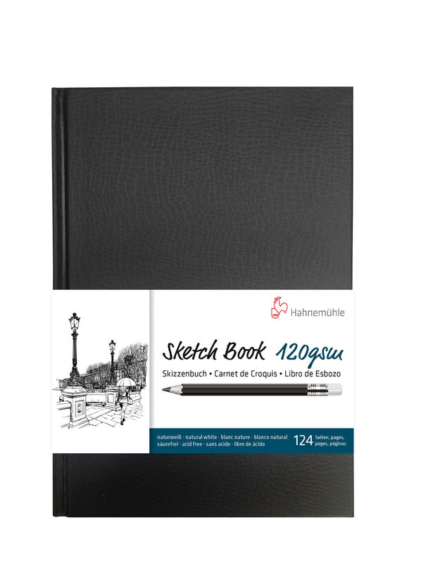 HAHNEMUHLE Livre Croquis "Sketch Book" 120g/m², DIN A4, 62feuilles