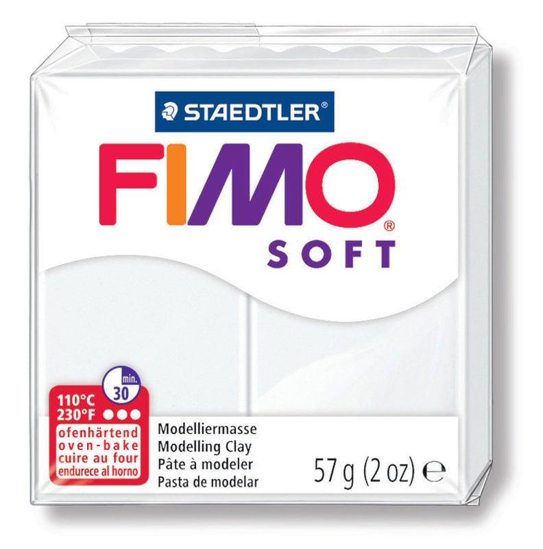 STAEDTLER Pâte FIMO SOFT - blanc opaque - n°0 - 57g