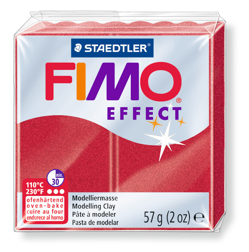 Pâte Fimo Effect couleur Rouge rubis Métallique n°28, Pain