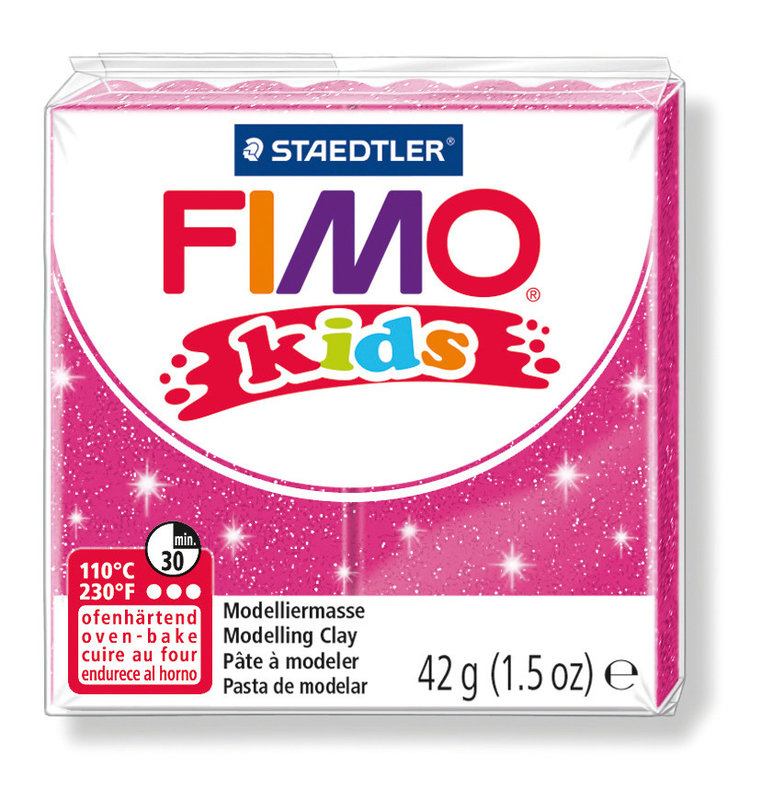 STAEDTLER FIMO KIDS 42G ROSE PAILLETE/ 8030-262