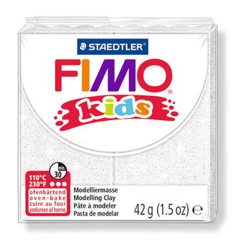 GRAINE CREATIVE Fimo Kids 42g Blanc pailleté / 8030-052