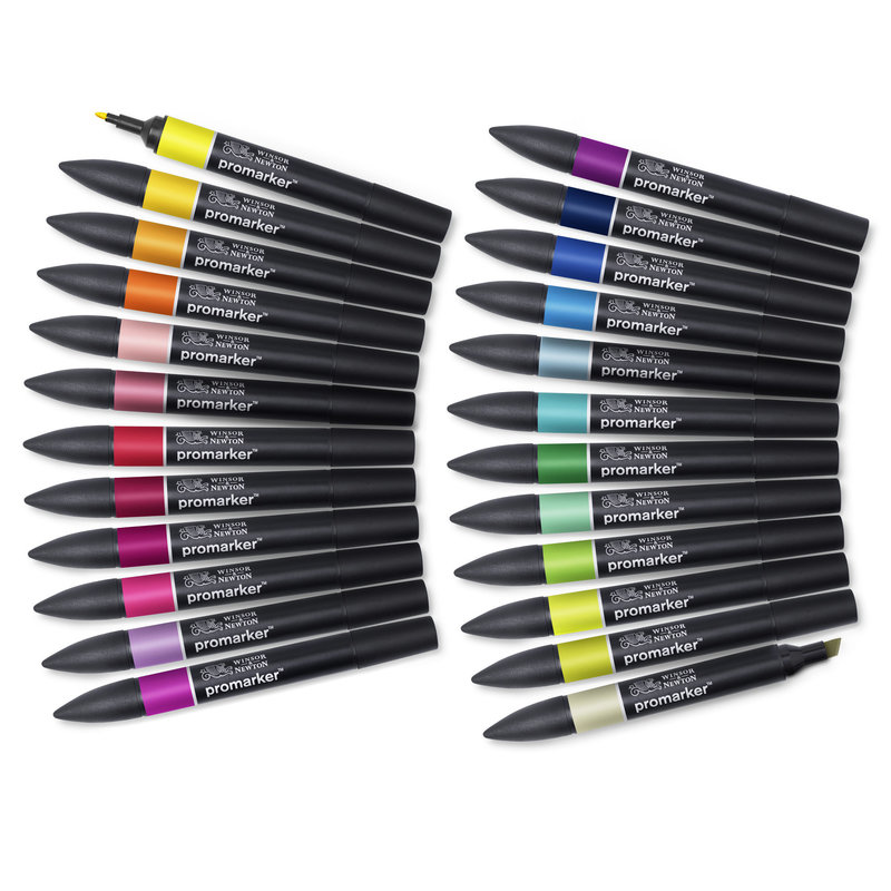 WINSOR & NEWTON Promarker set trousse x24 étudiant designer