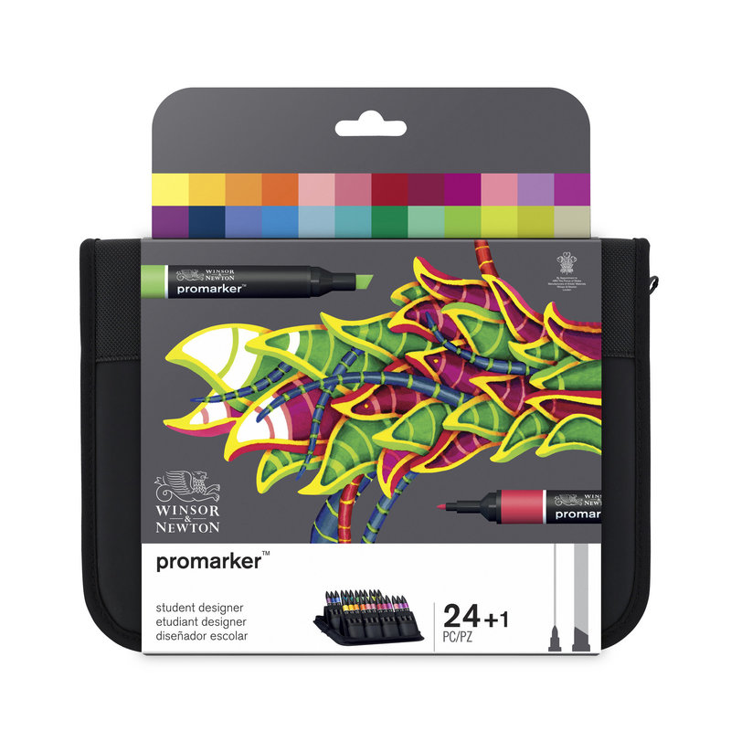 WINSOR & NEWTON Promarker set trousse x24 étudiant designer