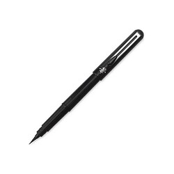 PENTEL Stylo Pinceau Pocket Brush X1, Encre Noire + Cartouches Encre Noire X 4