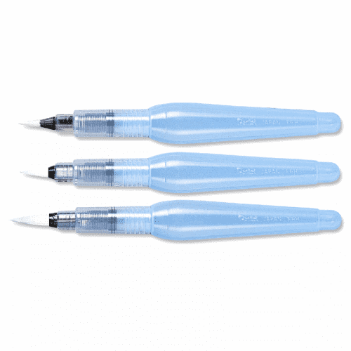 PENTEL Blister De Pinceaux À Réservoir À D'Eau X 3 :  Frh-F, Frh-M, Frh-B