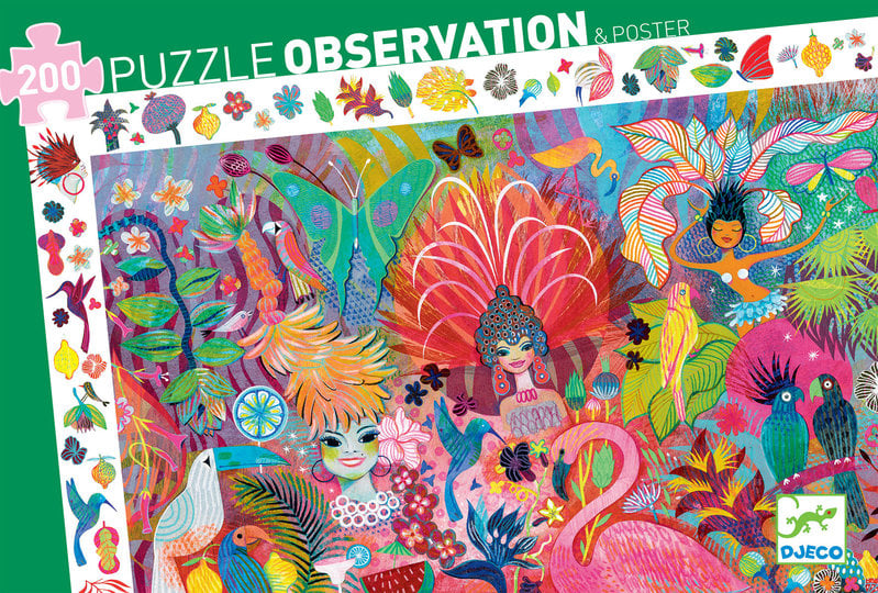 DJECO Puzzles Observation Carnaval De Rio - 200 Pcs