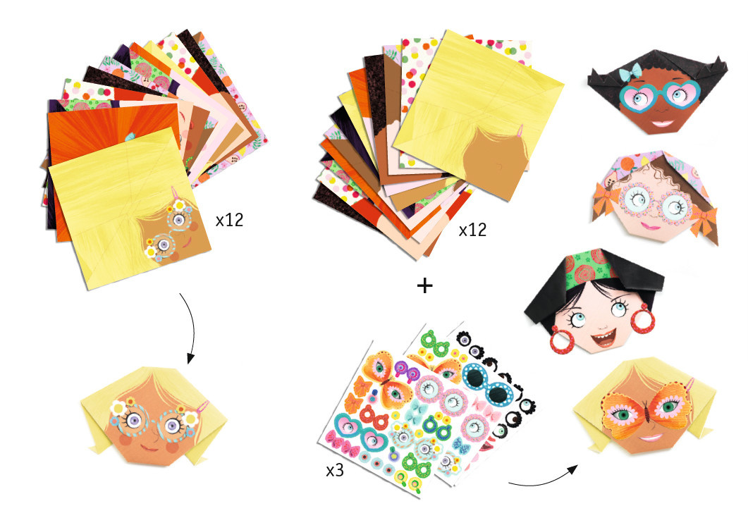 DJECO Les Petits Cadeaux Des Grands - Origami Frimousses